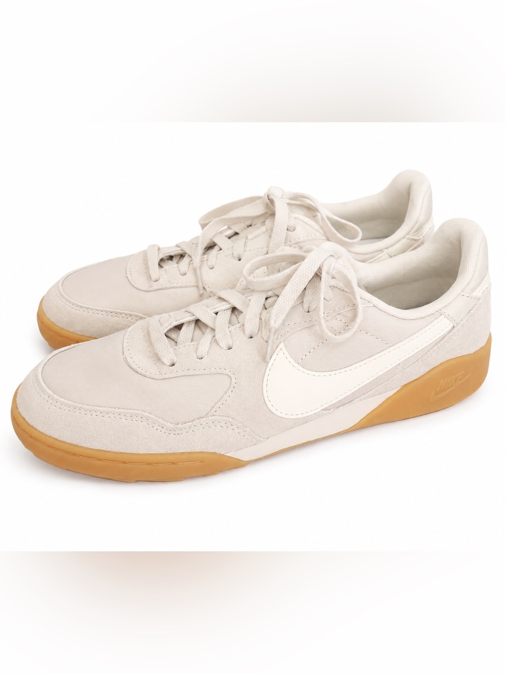 Nike Terra Manta Cream Suede & Canvas Sneakers with Gum Sole NEW